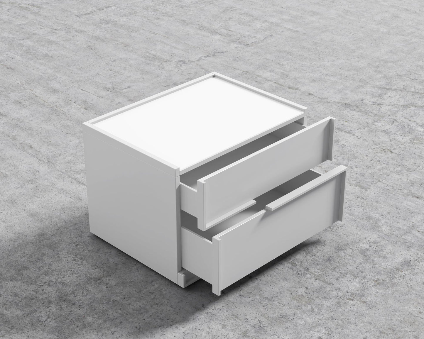 Hunter Nightstand - Glossy White Lacquer