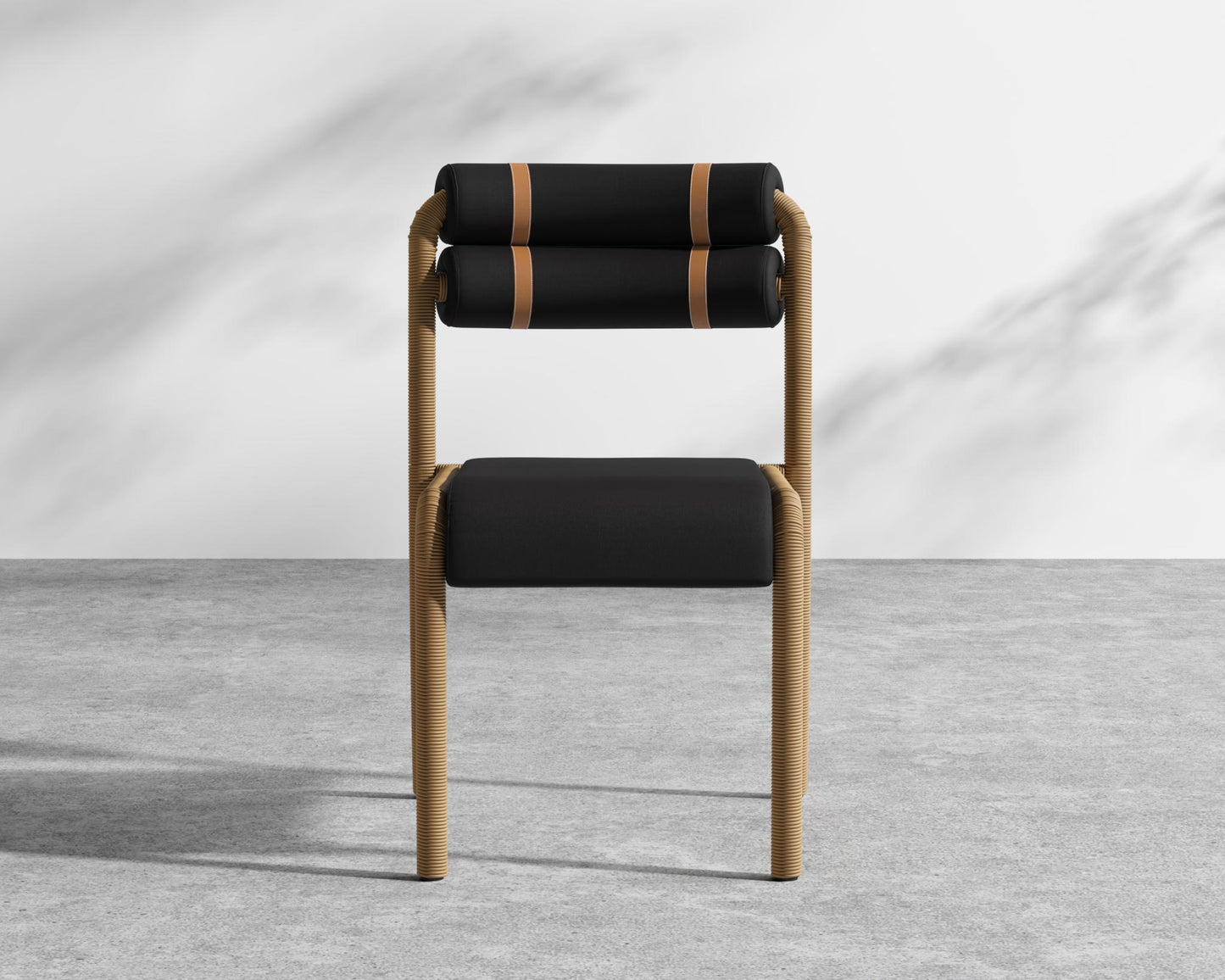 Jericho Outdoor Dining Chair - Faux Tan Wicker, Outdoor Fabric - Arcadia