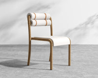 Jericho Outdoor Dining Chair - Faux Tan Wicker, Outdoor Fabric - Palisades