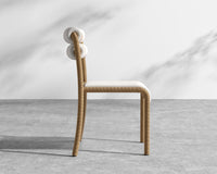 Jericho Outdoor Dining Chair - Faux Tan Wicker, Outdoor Fabric - Palisades