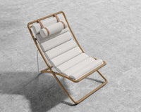 Jericho Sling Chair - Faux Tan Wicker, Outdoor Fabric - Palisades