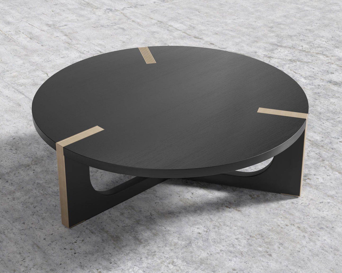 Julius Coffee Table - 50" | 127cm, Black Oak Veneer