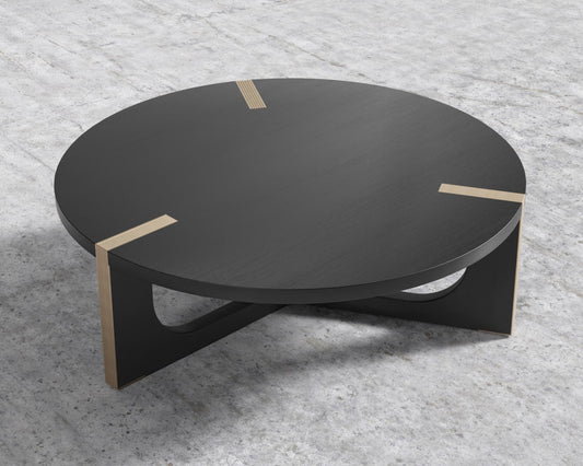 Julius Coffee Table - 50" | 127cm, Black Oak Veneer