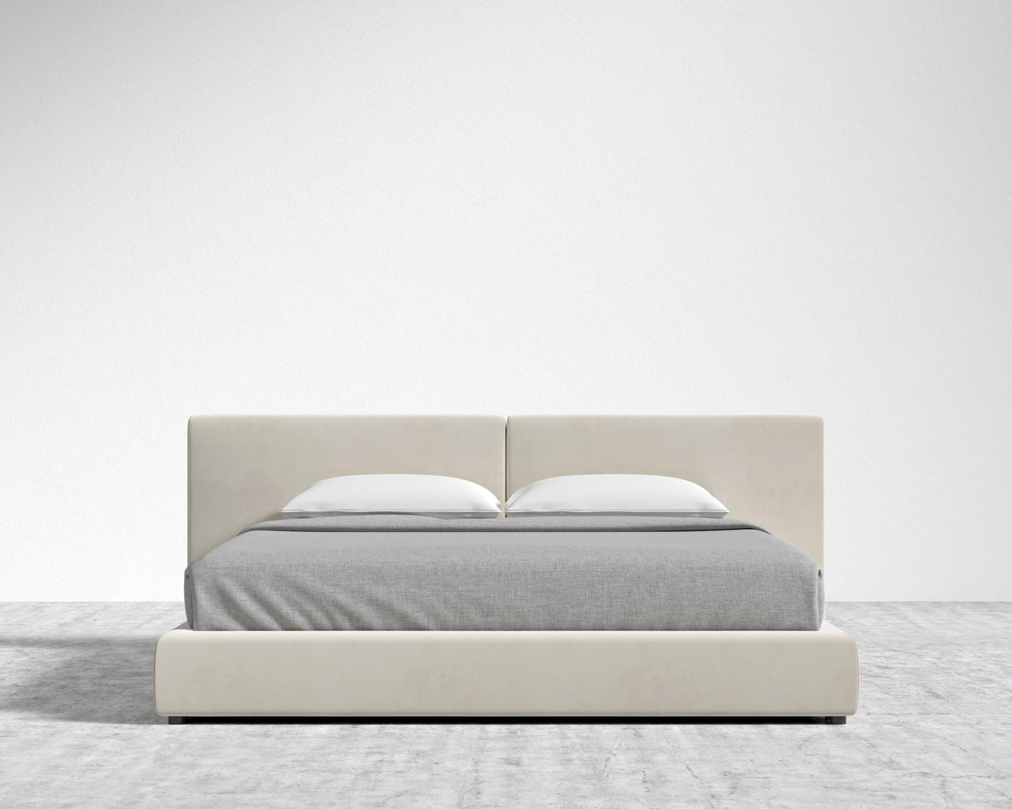 Kaye Slipcover Bed - Plush Velvet - Cloud, Queen