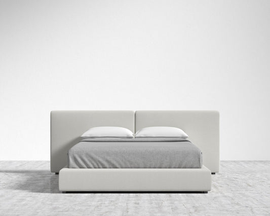 Kaye Slipcover Bed - King, Modern Felt - Alesund