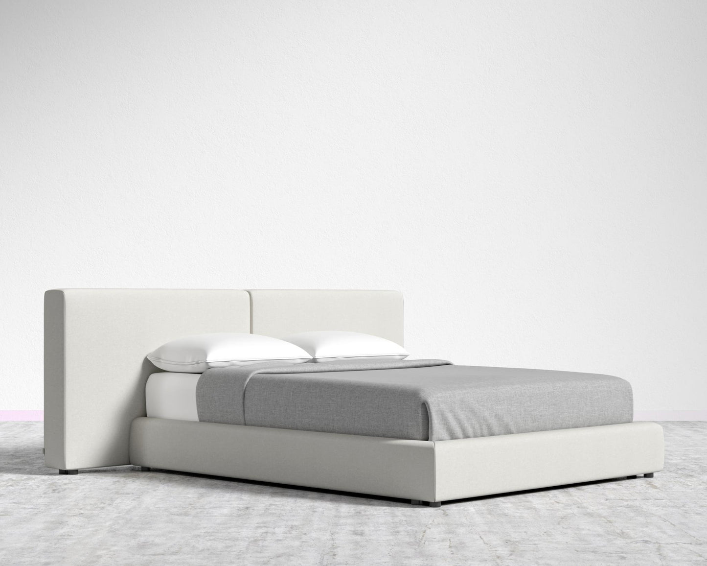 Kaye Slipcover Bed - King, Modern Felt - Alesund
