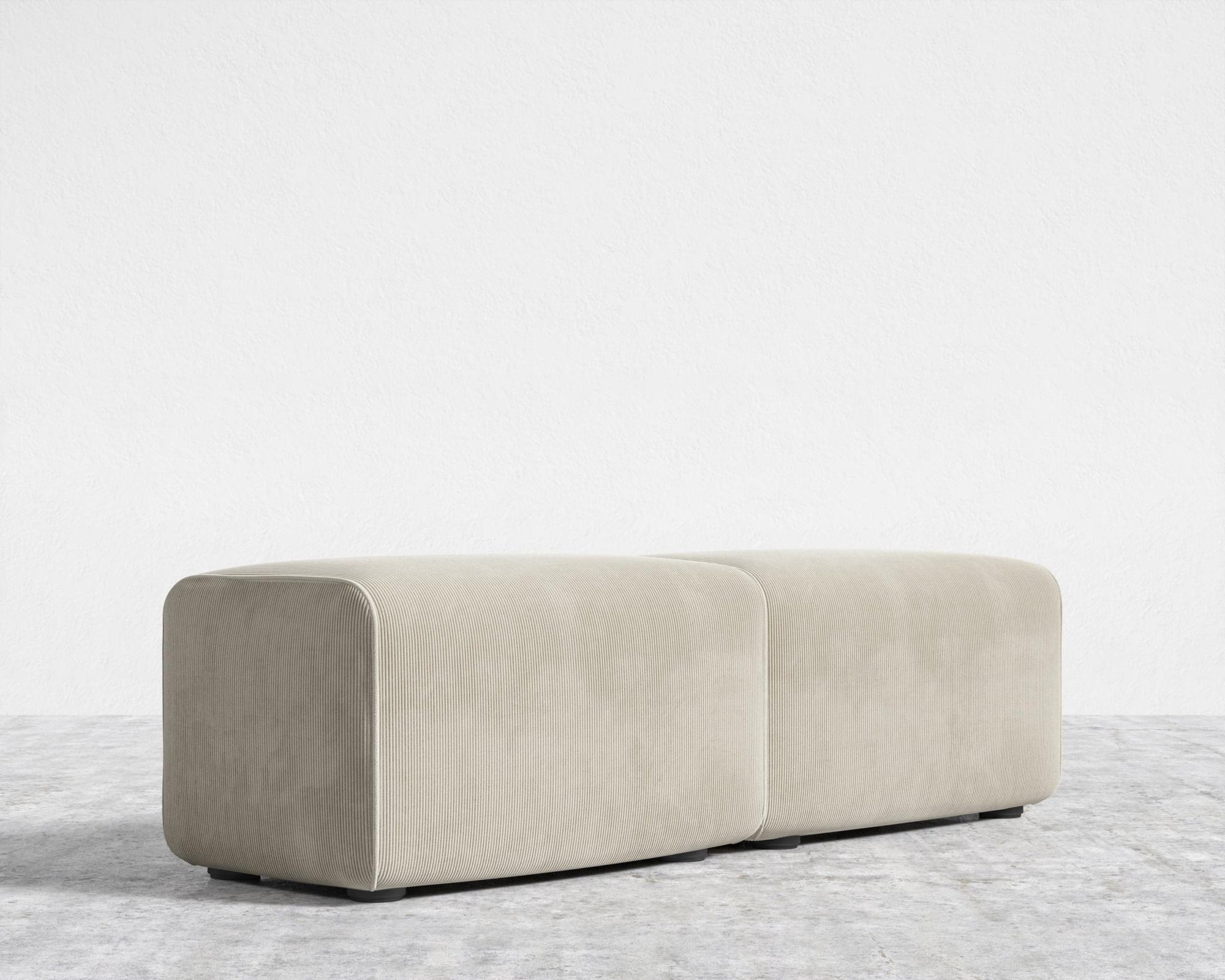 Kaye Bench - Corduroy Velvet - Silkstone