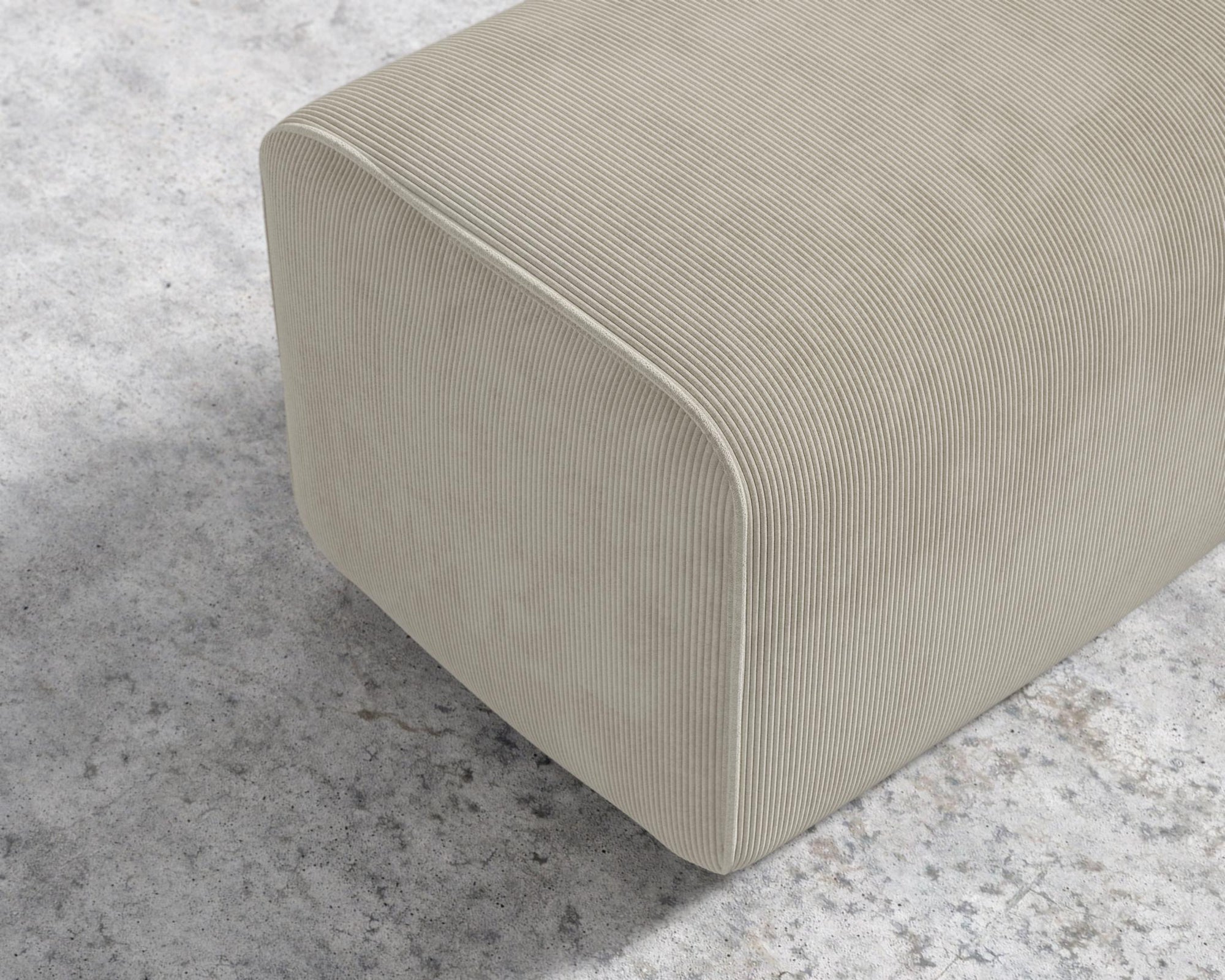 Kaye Bench - Corduroy Velvet - Silkstone