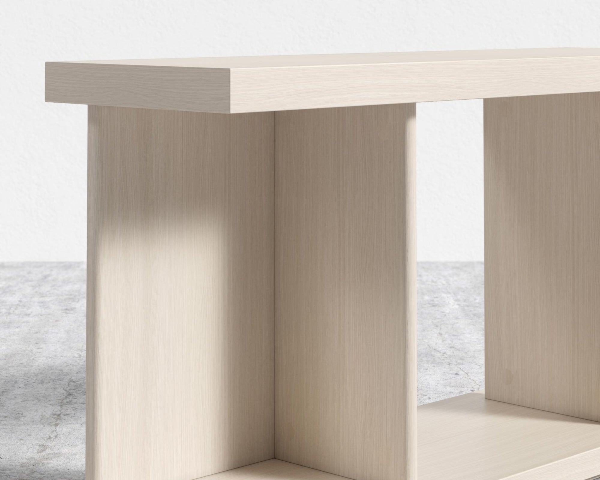 Kaye End Table - Washed Natural Oak Veneer - Straight Grain