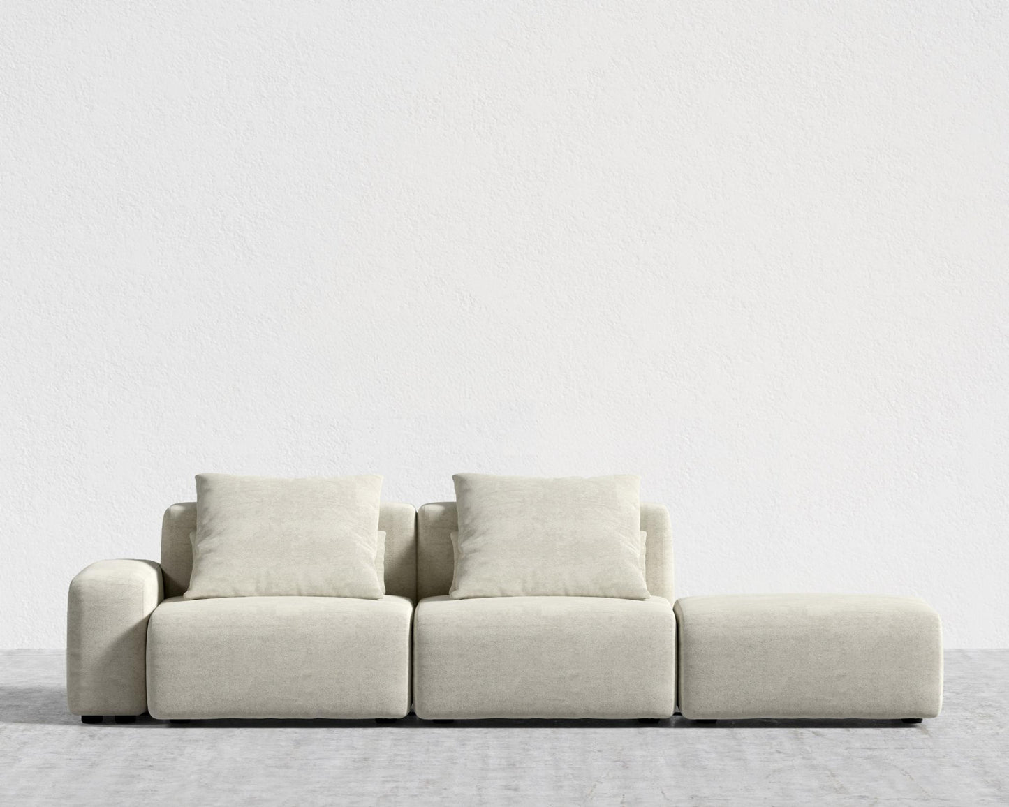 Kaye Open End Sofa L - Large, Essential Cloud Weave - Birch