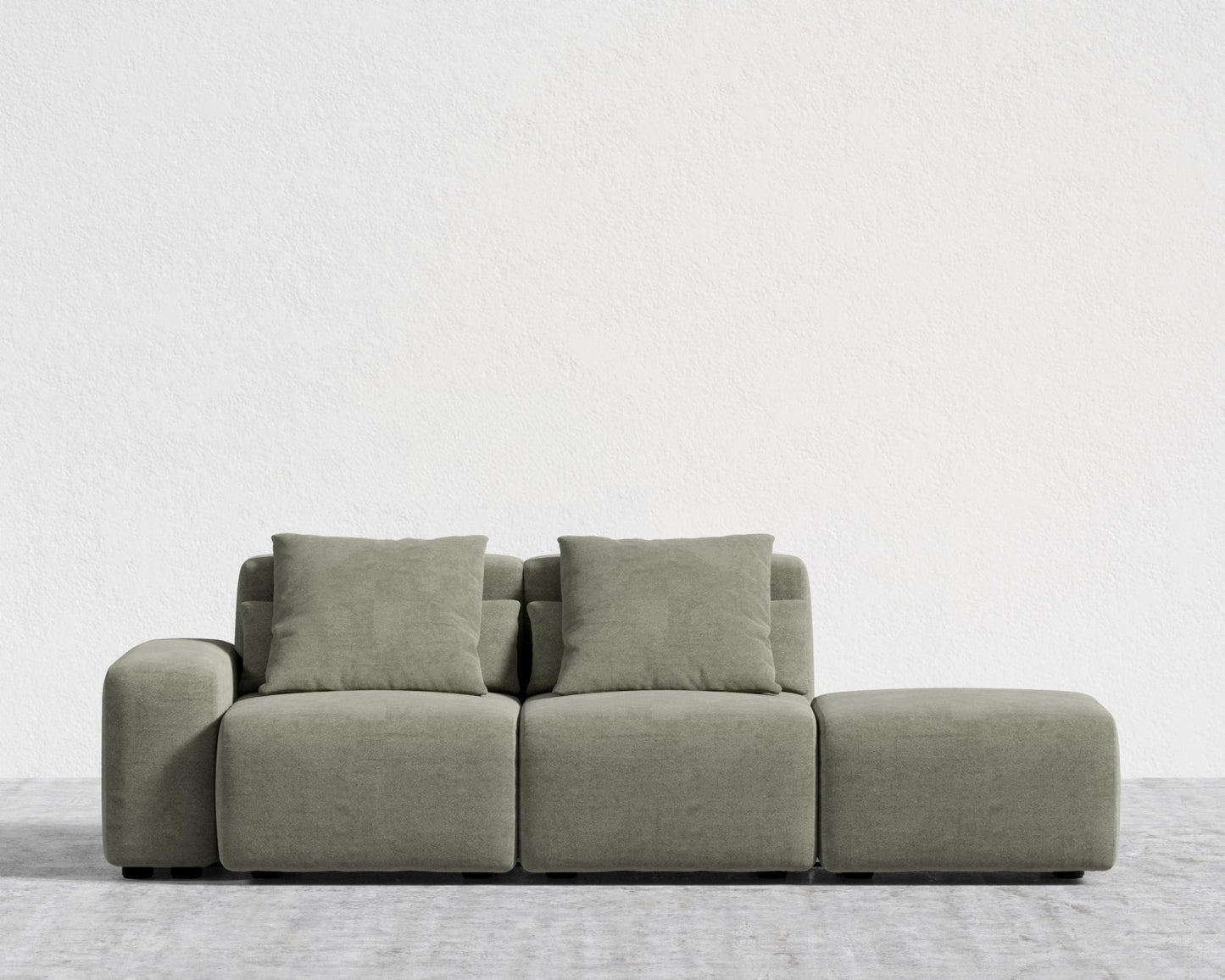 Kaye Open End Sofa S - Standard, Essential Cloud Weave - Eucalyptus