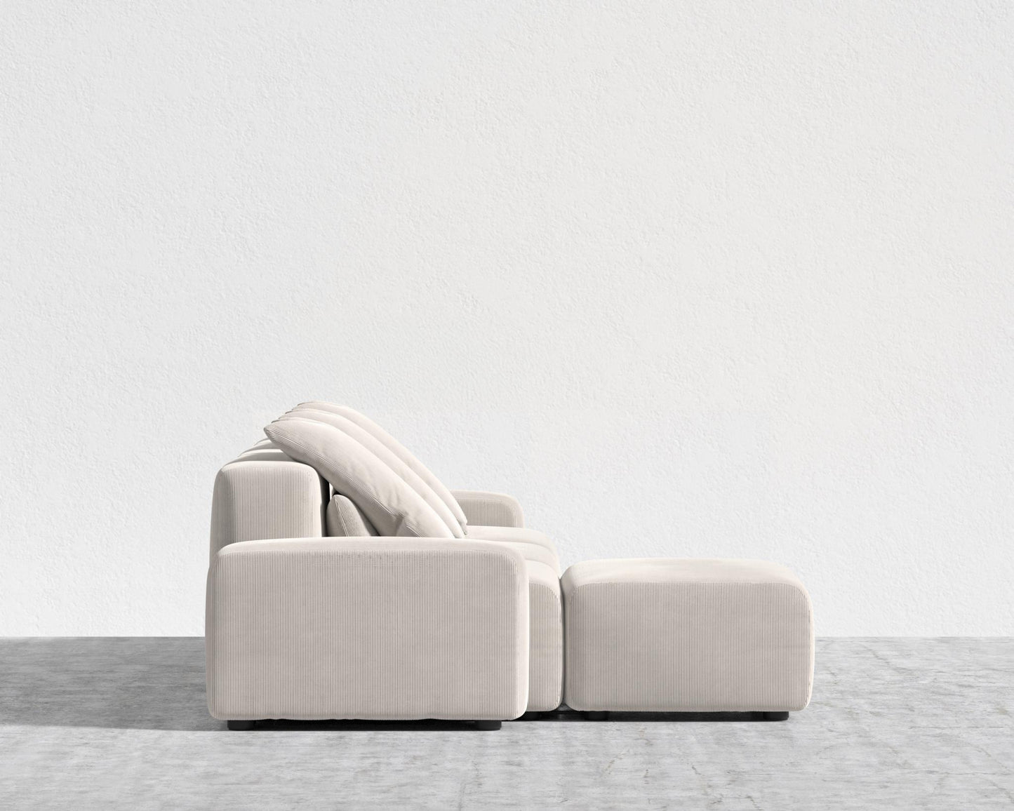 Kaye Sectional Sofa L - Large, Corduroy Velvet - Clay