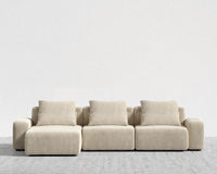 Kaye Sectional Sofa L - Large, Corduroy Velvet - Silkstone