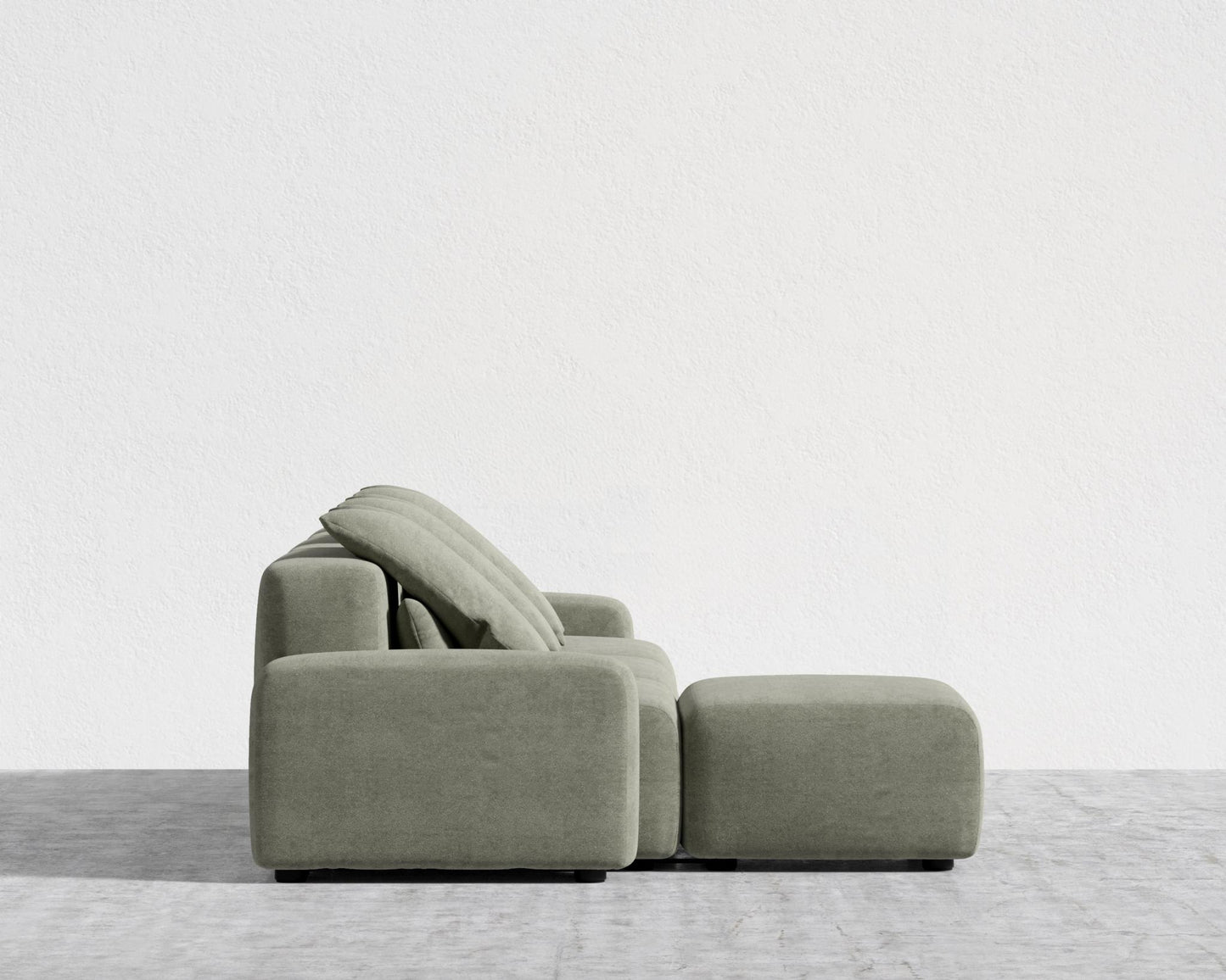 Kaye Sectional Sofa L - Large, Essential Cloud Weave - Eucalyptus