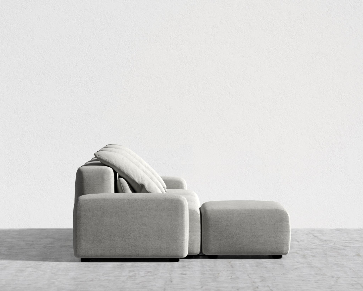 Kaye Sectional Sofa L - Large, Essential Cloud Weave - Mist Grey