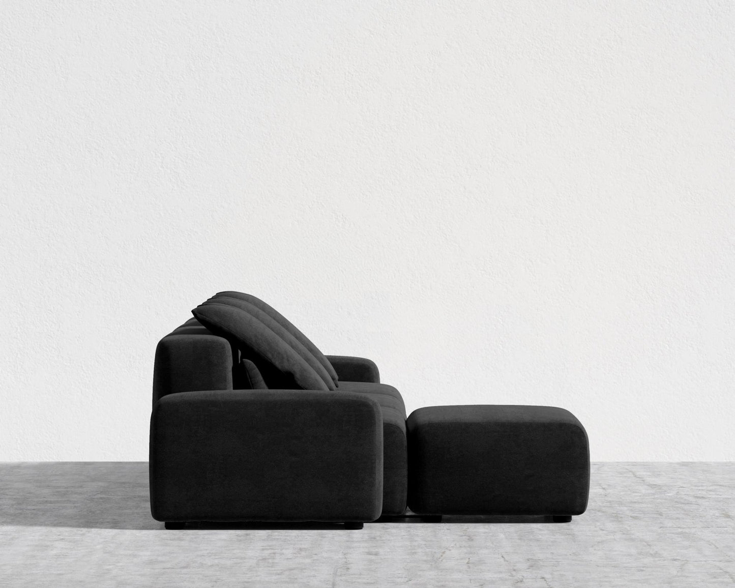 Kaye Sectional Sofa L - Large, Essential Cloud Weave - Obsidian