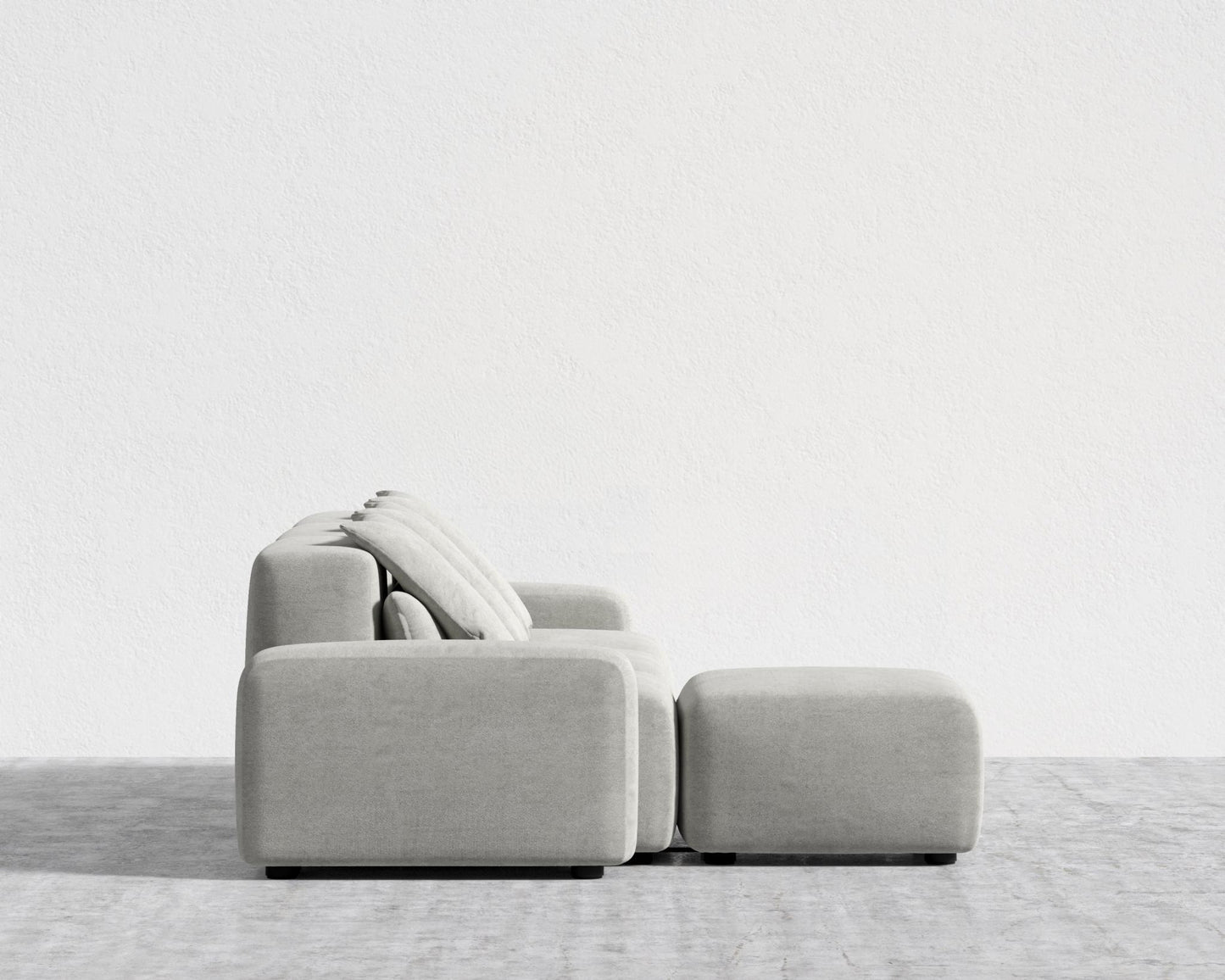 Kaye Sectional Sofa S - Standard, Essential Cloud Weave - Mist Grey