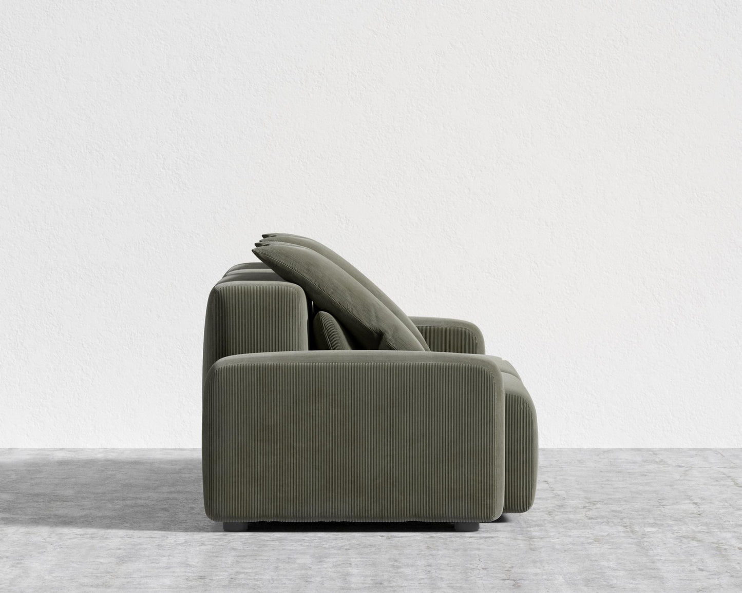 Kaye Sofa L - Large, Corduroy Velvet - Evergreen