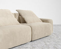 Kaye Sofa L - Large, Corduroy Velvet - Silkstone