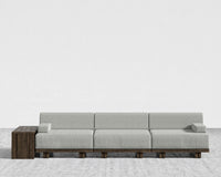 Kyoto 3-Seater Sofa - Kyoto Truffle - Deep-cut, Performance Linen - Dove