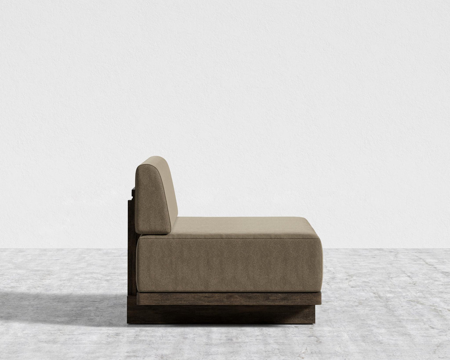 Kyoto Armless - Kyoto Truffle - Deep-cut, Ombra Velvet - Smoky Brown