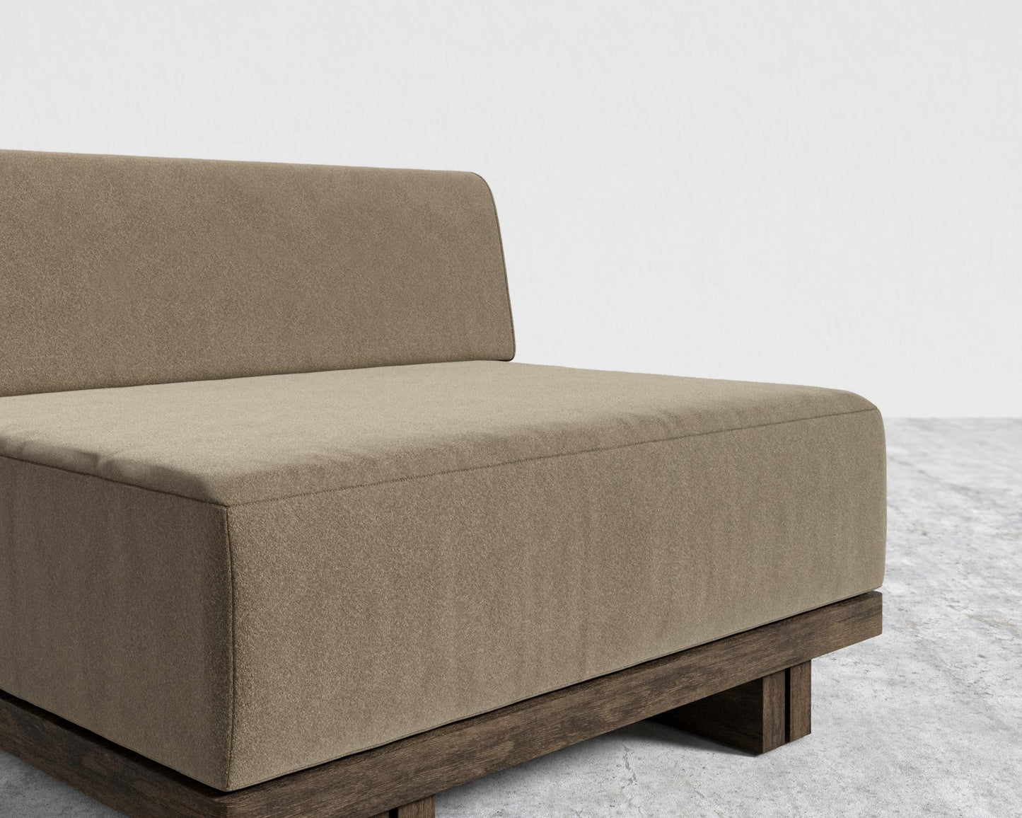 Kyoto Armless - Kyoto Truffle - Deep-cut, Ombra Velvet - Smoky Brown