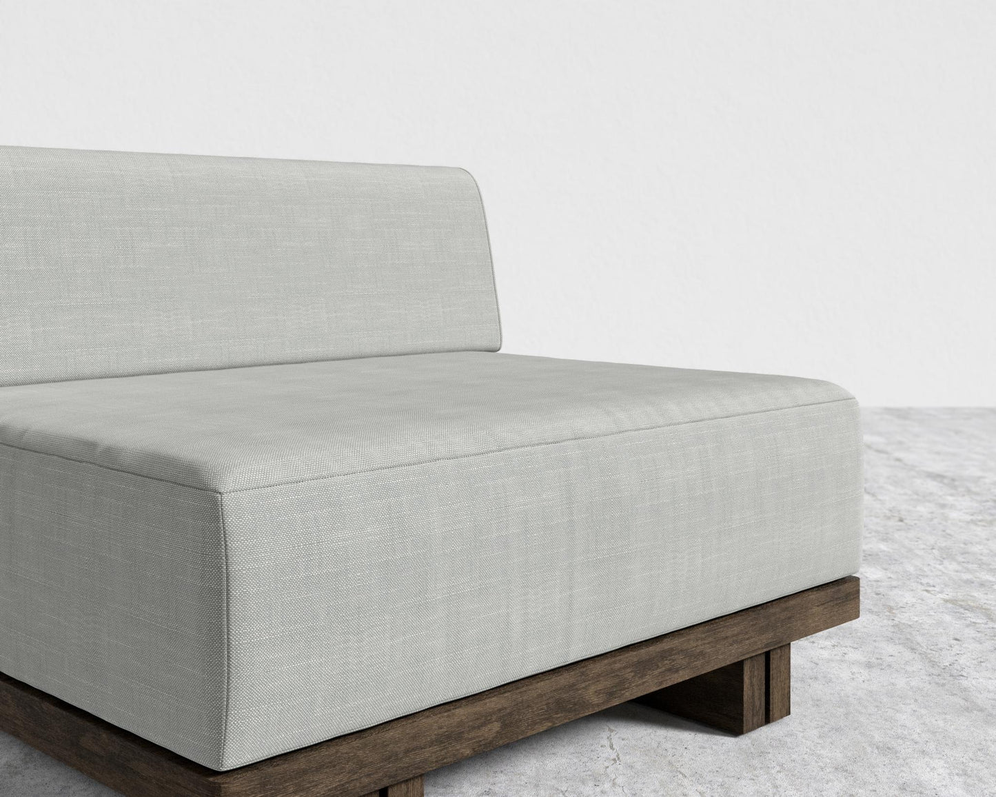 Kyoto Armless - Kyoto Truffle - Deep-cut, Performance Linen - Dove