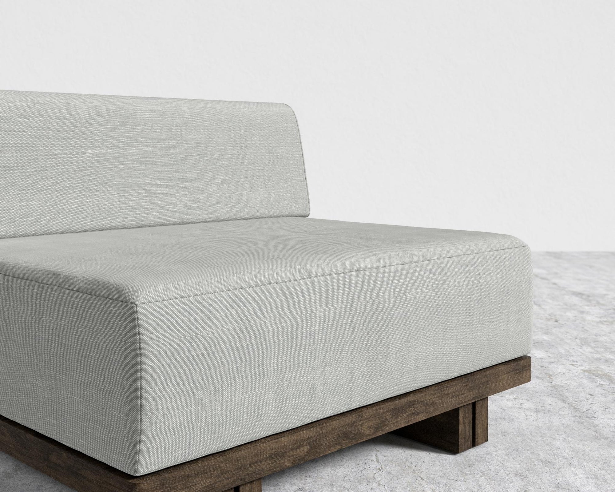 Kyoto Armless - Kyoto Truffle - Deep-cut, Performance Linen - Dove