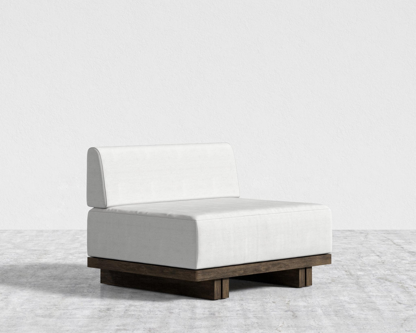 Kyoto Armless - Kyoto Truffle - Deep-cut, Performance Linen - Swan