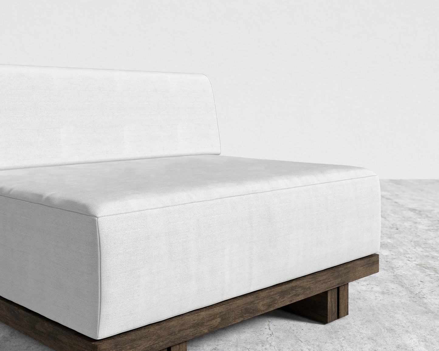 Kyoto Armless - Kyoto Truffle - Deep-cut, Performance Linen - Swan