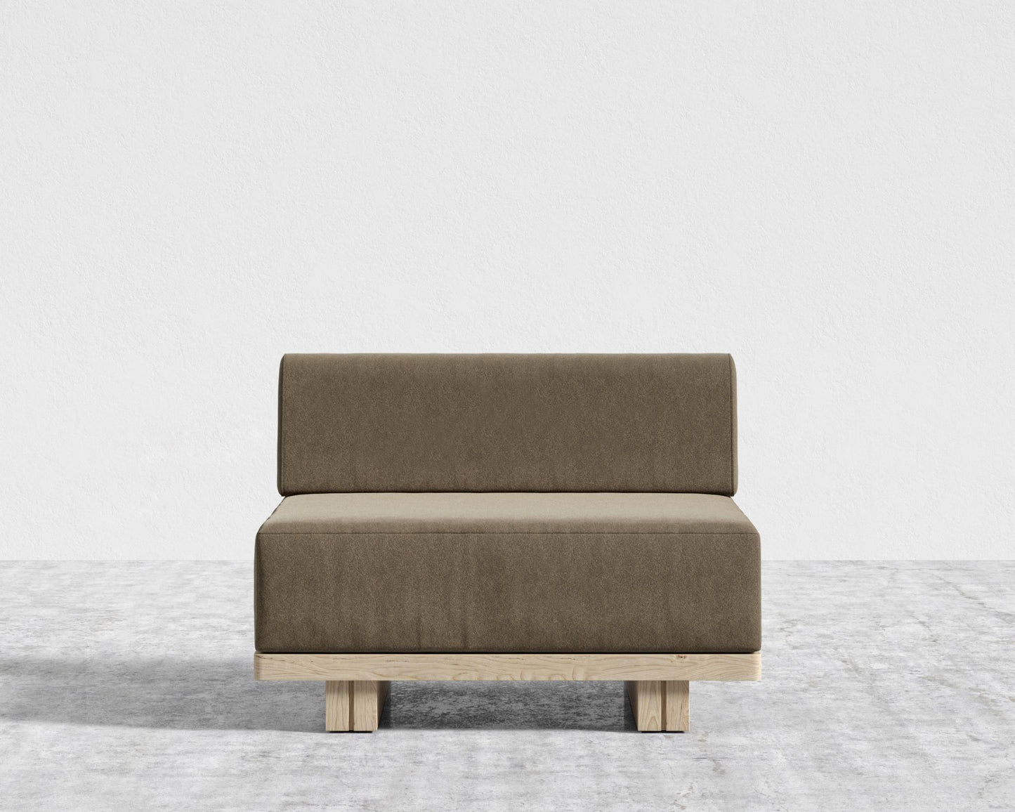 Kyoto Armless - Kyoto Truffle - Deep-cut, Ombra Velvet - Smoky Brown