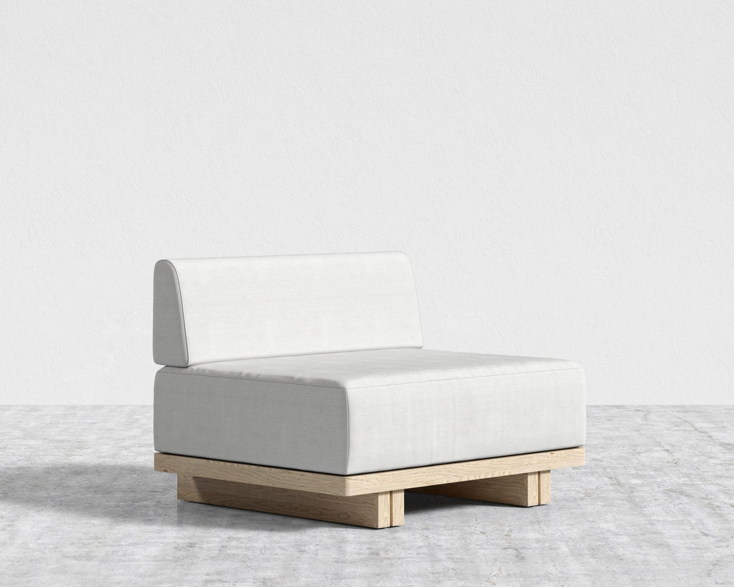 Kyoto Armless - Kyoto Truffle - Deep-cut, Performance Linen - Swan