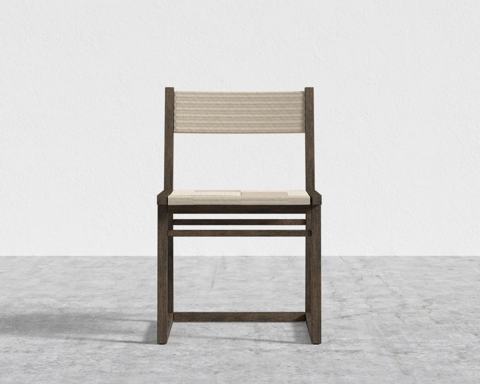 Kyoto Hand-Woven Dining Chair - Seat Color - Natural Seat Cord, Kyoto Truffle - Deep-cut
