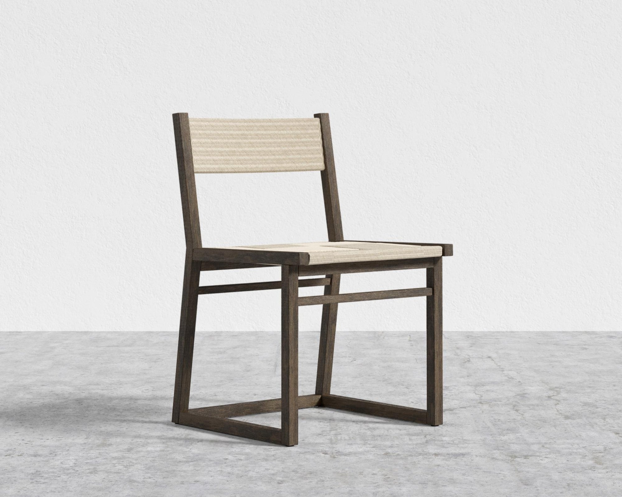 Kyoto Hand-Woven Dining Chair - Seat Color - Natural Seat Cord, Kyoto Truffle - Deep-cut