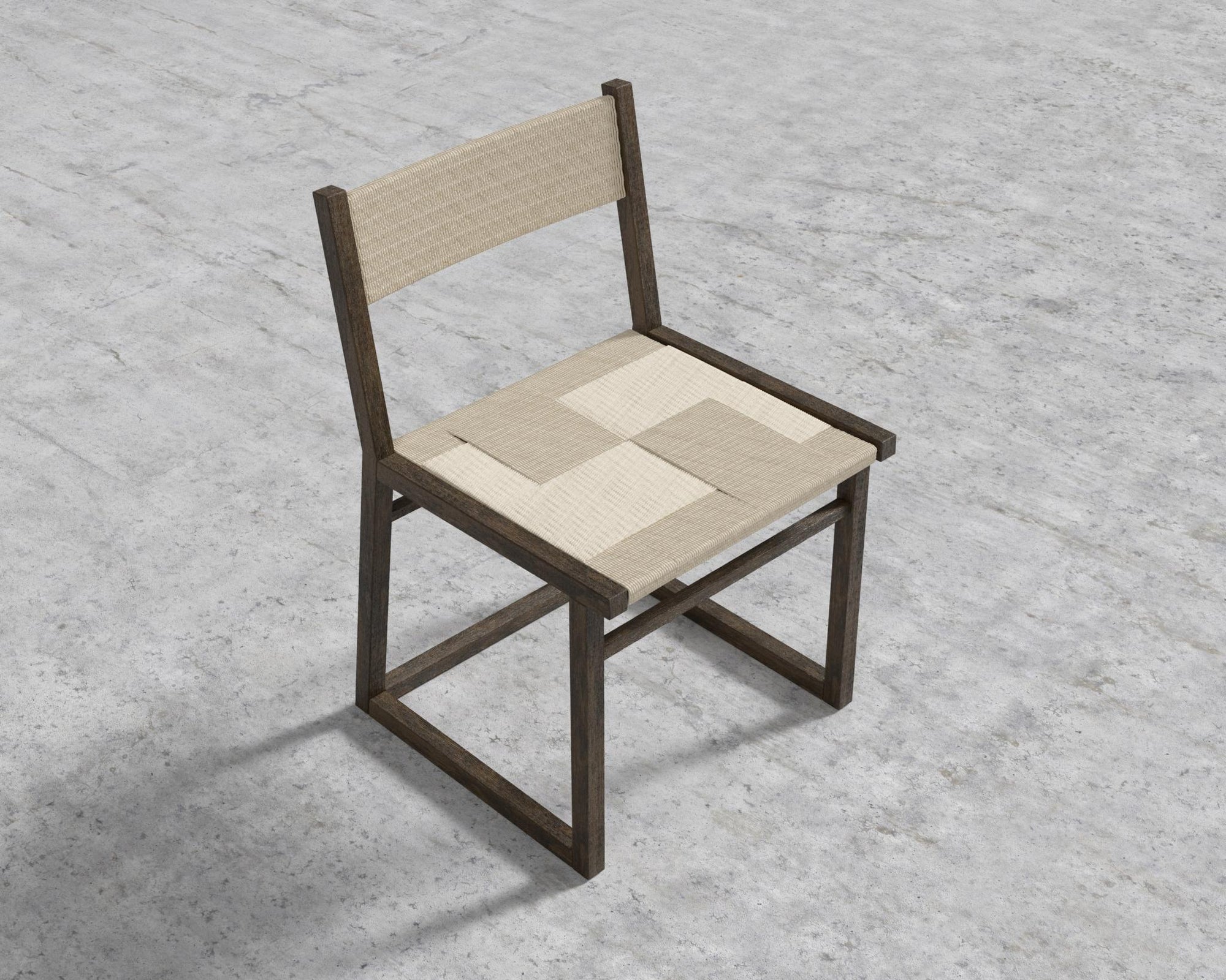 Kyoto Hand-Woven Dining Chair - Seat Color - Natural Seat Cord, Kyoto Truffle - Deep-cut