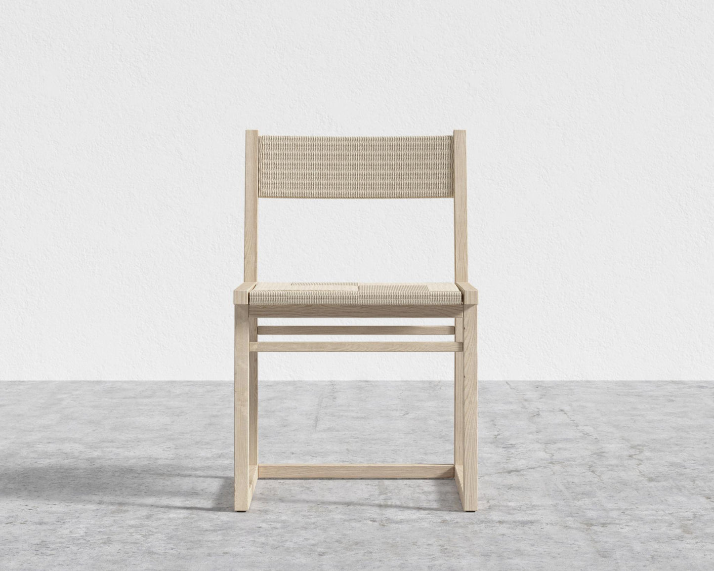 Kyoto Hand-Woven Dining Chair - Seat Color - Natural Seat Cord, Kyoto Light Ash