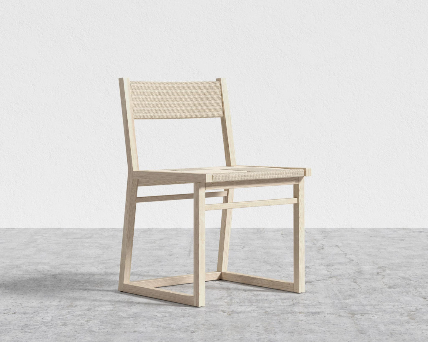 Kyoto Hand-Woven Dining Chair - Seat Color - Natural Seat Cord, Kyoto Light Ash