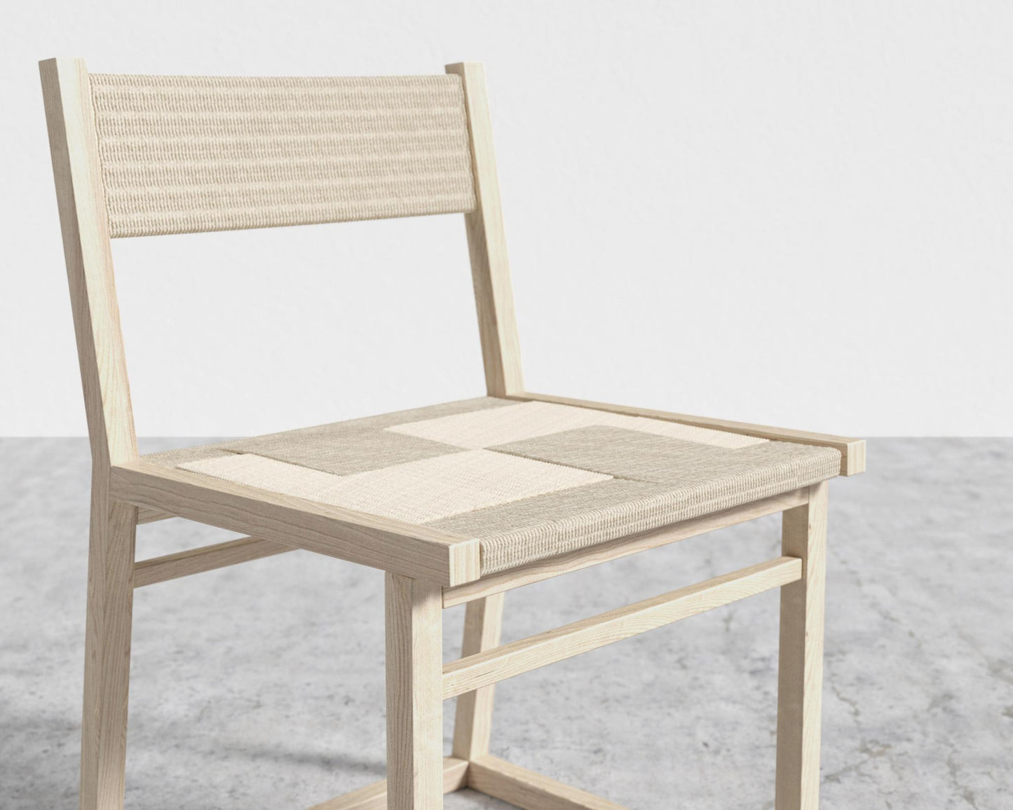 Kyoto Hand-Woven Dining Chair - Seat Color - Natural Seat Cord, Kyoto Light Ash