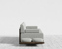 Kyoto Loveseat - Kyoto Truffle - Deep-cut, Performance Linen - Dove