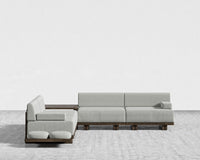 Kyoto L-Sectional - Kyoto Truffle - Deep-cut, Performance Linen - Dove