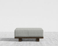 Kyoto Ottoman - Kyoto Truffle - Deep-cut, Performance Linen - Dove