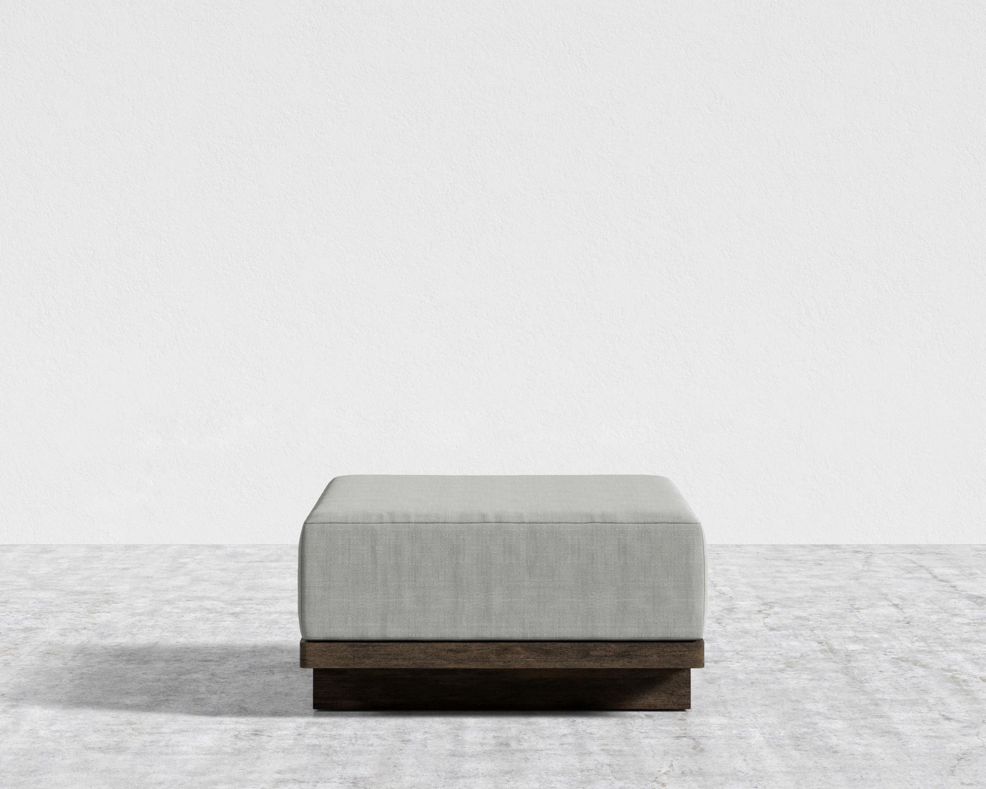 Kyoto Ottoman - Kyoto Truffle - Deep-cut, Performance Linen - Dove