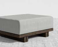 Kyoto Ottoman - Kyoto Truffle - Deep-cut, Performance Linen - Dove