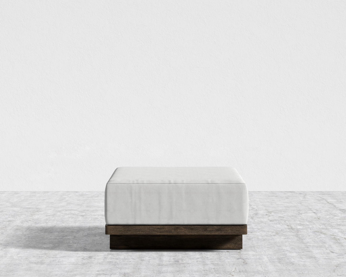 Kyoto Ottoman - Kyoto Truffle - Deep-cut, Performance Linen - Swan