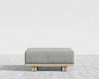 Kyoto Ottoman - Kyoto Truffle - Deep-cut, Performance Linen - Dove