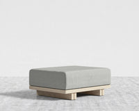 Kyoto Ottoman - Kyoto Truffle - Deep-cut, Performance Linen - Dove