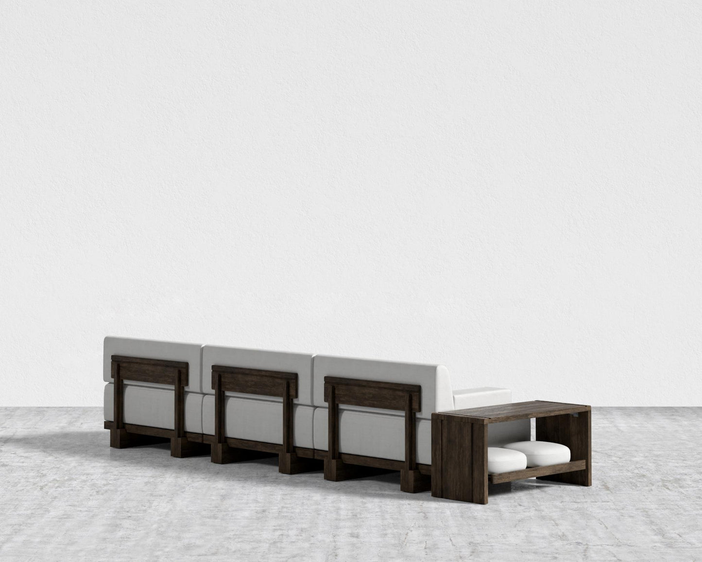 Kyoto Sectional Sofa - Kyoto Truffle - Deep-cut, Performance Linen - Swan