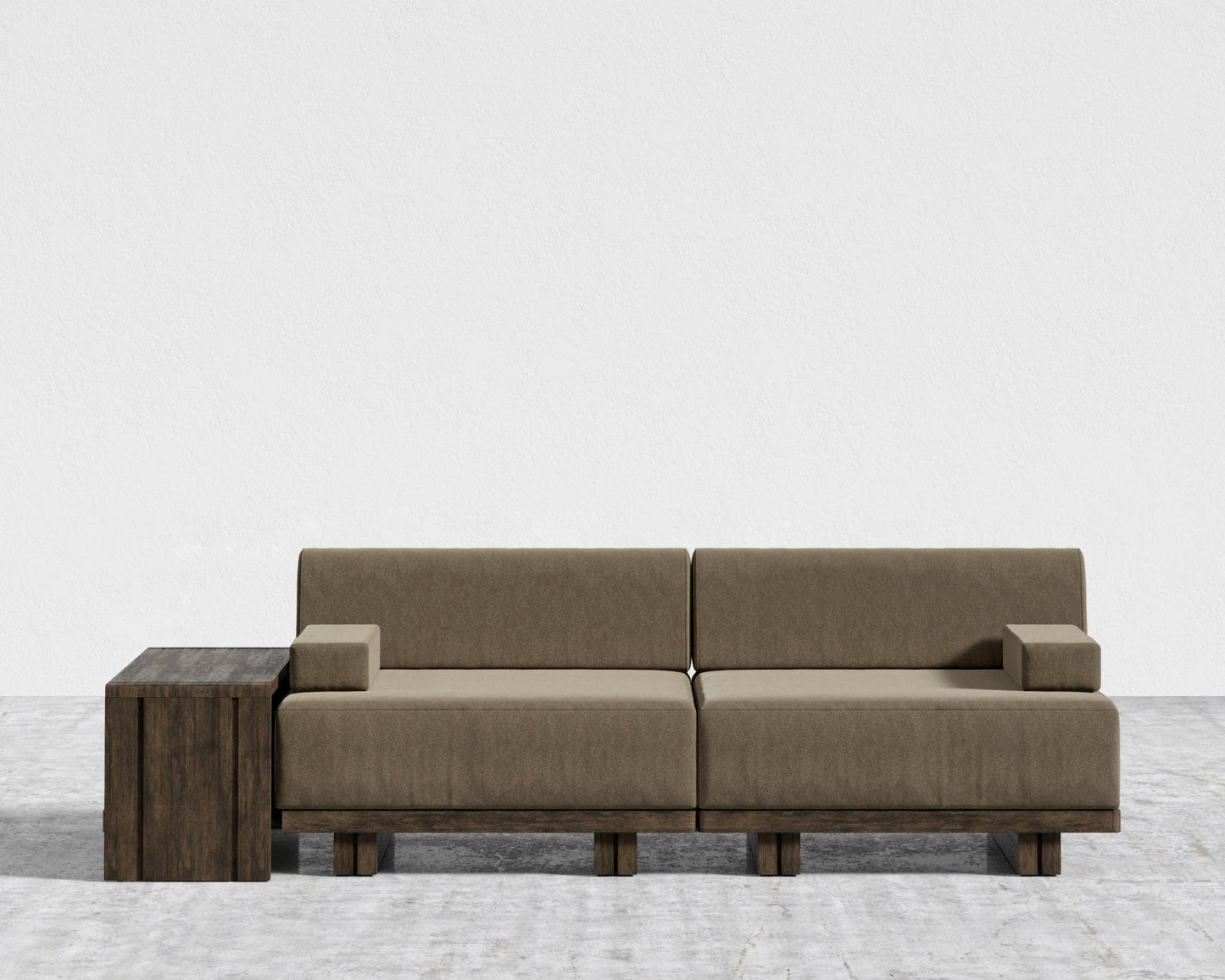 Kyoto Modular Sofa - Kyoto Truffle - Deep-cut, Ombra Velvet - Smoky Brown