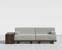 Kyoto Modular Sofa - Kyoto Truffle - Deep-cut, Performance Linen - Dove