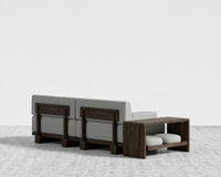 Kyoto Modular Sofa - Kyoto Truffle - Deep-cut, Performance Linen - Dove
